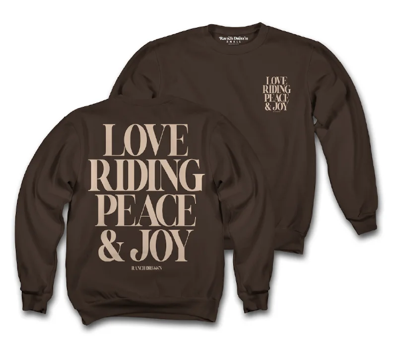 LOVE RIDING PEACE & JOY | CREWNECK