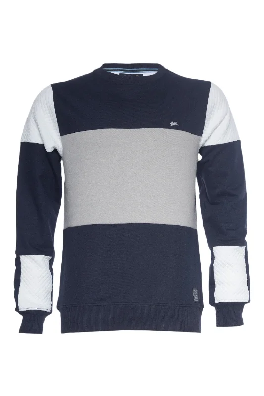 Larson | Jacquard Knit Color Block Crew