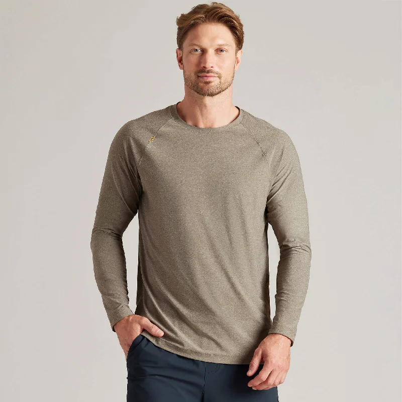 Rhone Men's Reign Long Sleeve T-Shirt - Turtle Green Heather