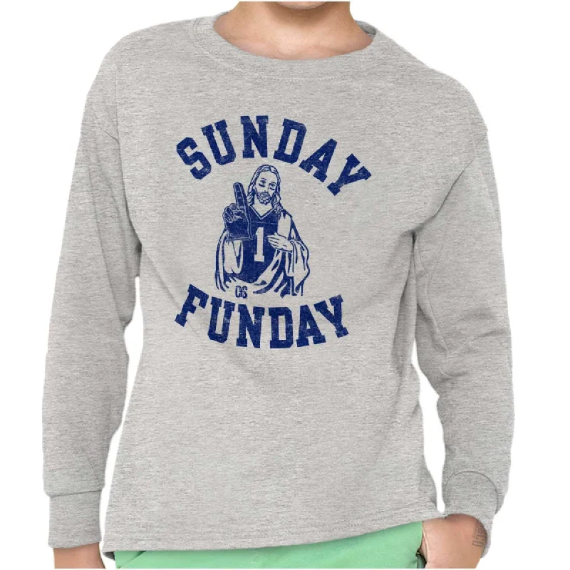 Jesus Sunday Funday Youth Long Sleeve T Shirt