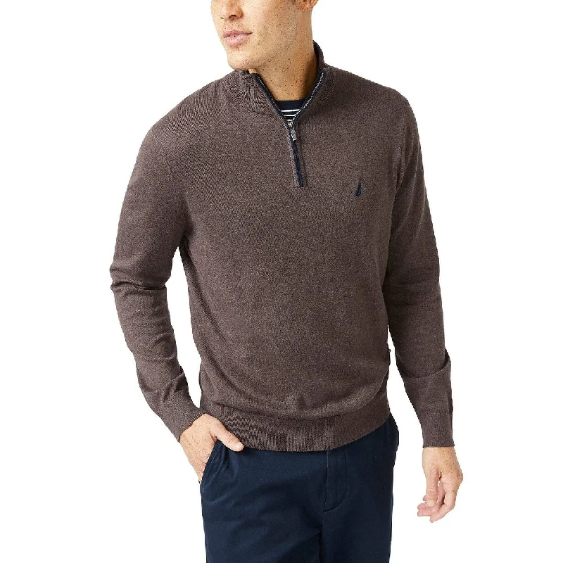 Nautica Men's Classic-Fit Navtech Quarter-Zip Sweater Beige Size Small - S