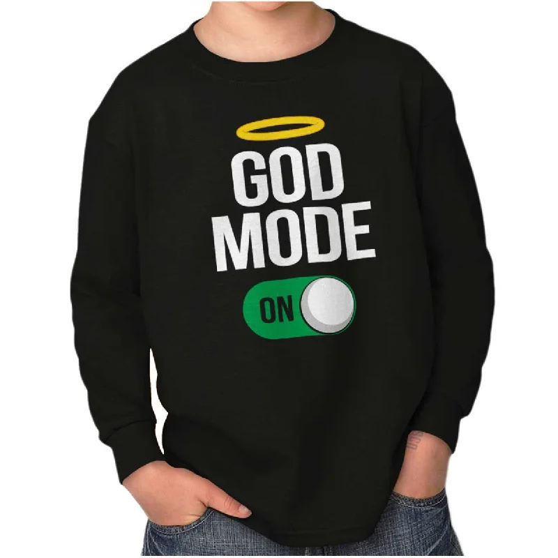 God Mode On Youth Long Sleeve T Shirt