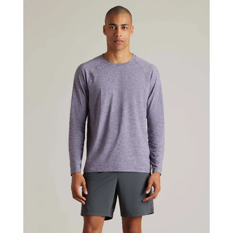 Rhone Men's Reign Long Sleeve T-Shirt - Astral Purple Space Dye