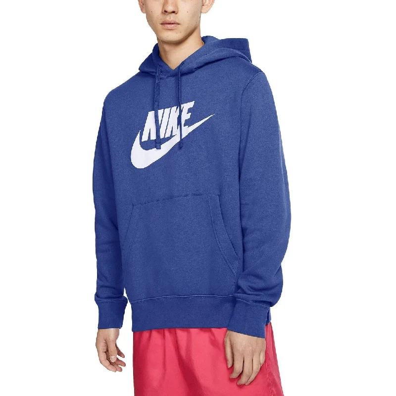 Nike Men's Sportswear Cotton Logo Zip Hoodie Blue Size Medium