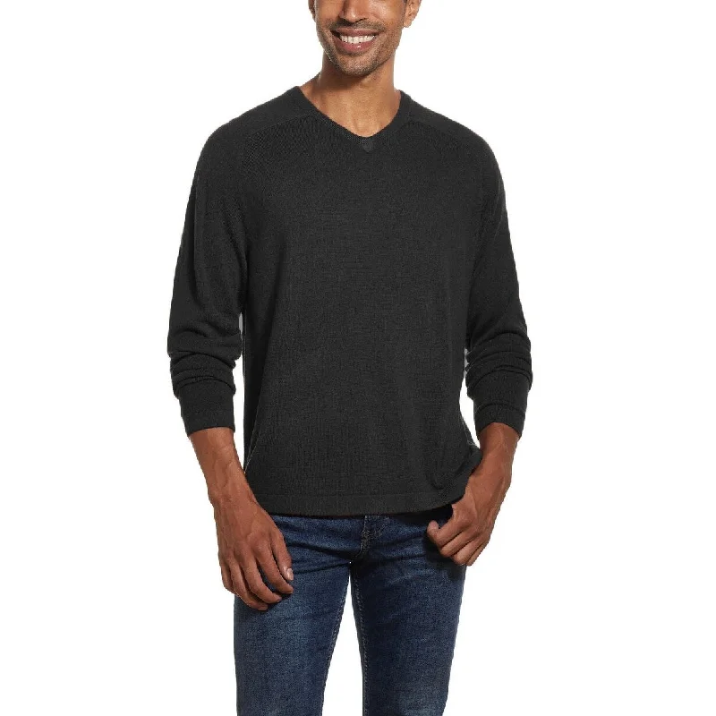 Weatherproof Men's Soft Touch V-Neck Sweater Black Size Small