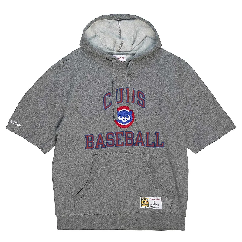 Chicago Cubs Short Sleeve Fleece Hooded Sweatshirt