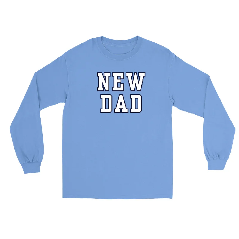 Carolina Blue New Dad Adult Long Sleeve T-Shirt