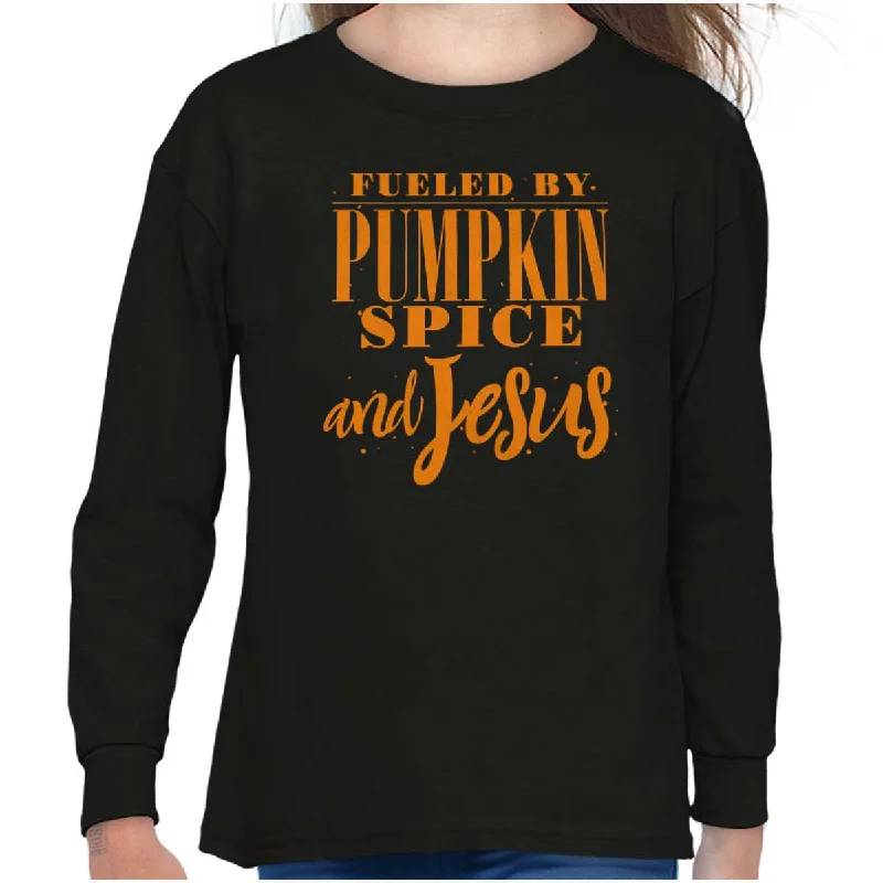 Fueled by PSLs and Jesus Youth Long Sleeve T Shirt