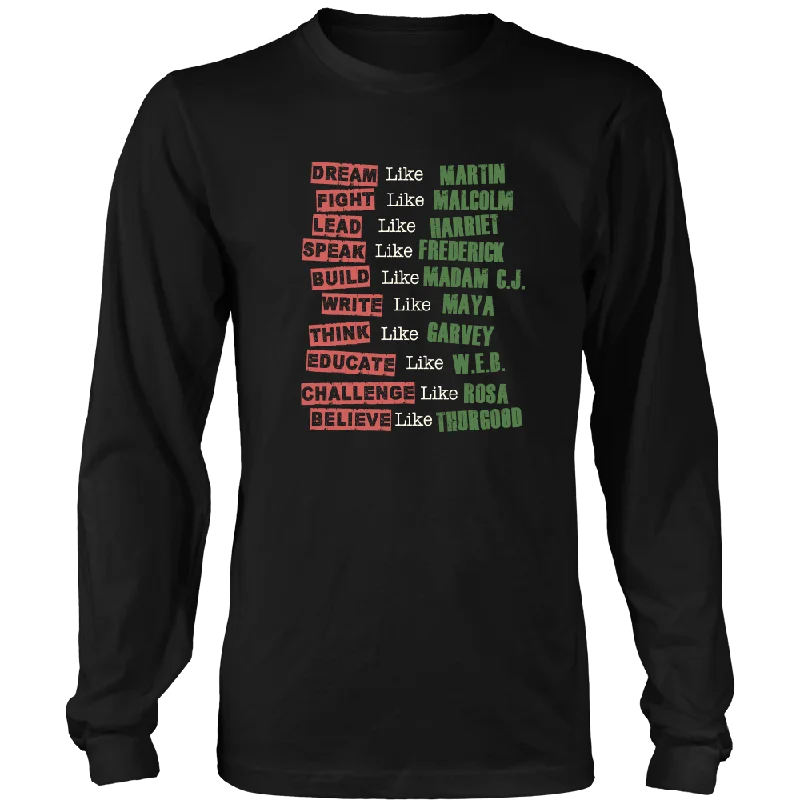 Fight Like Melanin Icons Long Sleeve T-Shirt