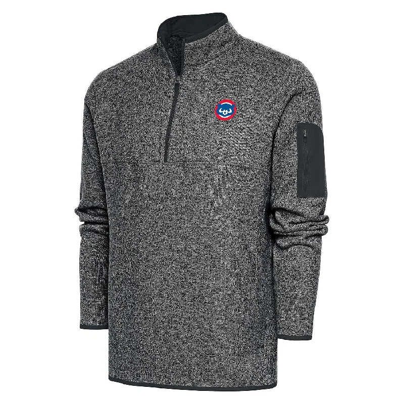 Chicago Cubs Grey 1984 Fortune 1/4-Zip Jacket