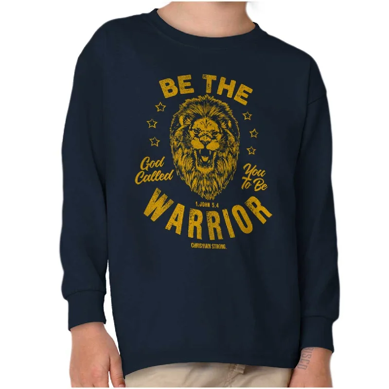 Be the Warrior Lion Youth Long Sleeve T Shirt