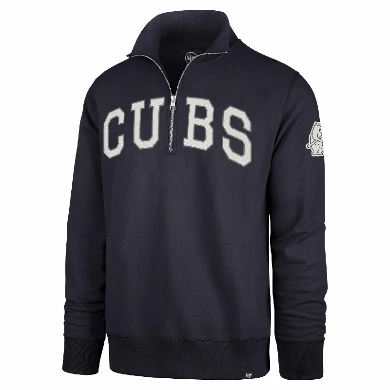 Chicago Cubs Navy 1914 Bear Striker Quarter Zip