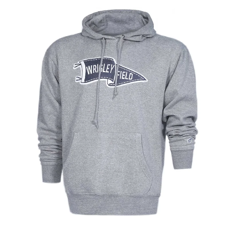 Wrigley Field Grey Pennant Hooded Sweatshirt