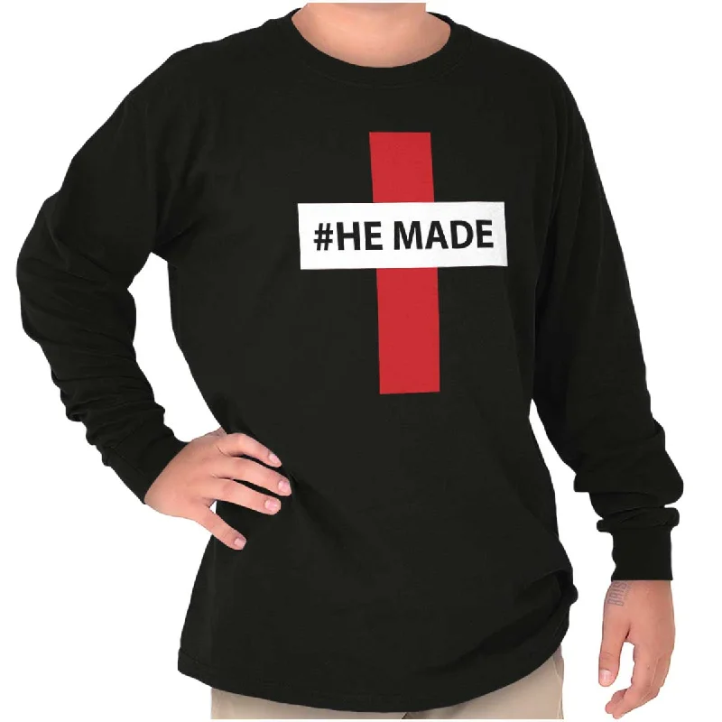 Hashtag Religious Youth Long Sleeve T Shirt