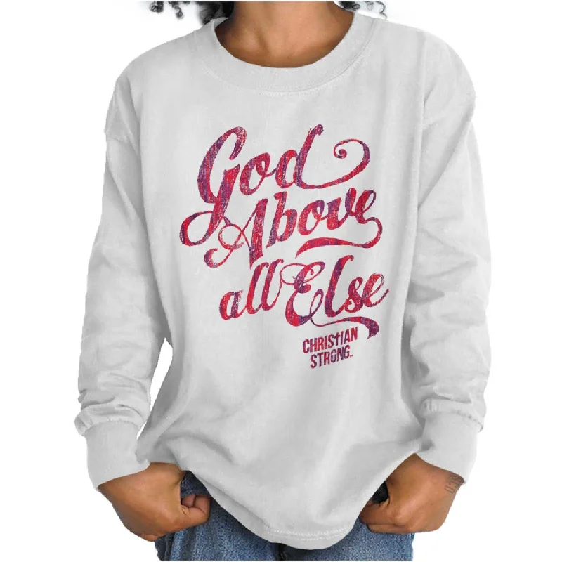 Above All Else Youth Long Sleeve T-Shirt