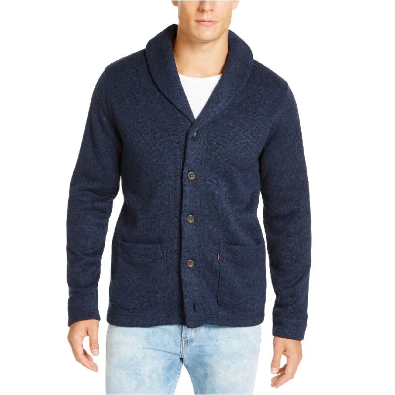 Levi's Men's Rand Shawl-Collar Cardigan Navy Size Extra Large - X-Large