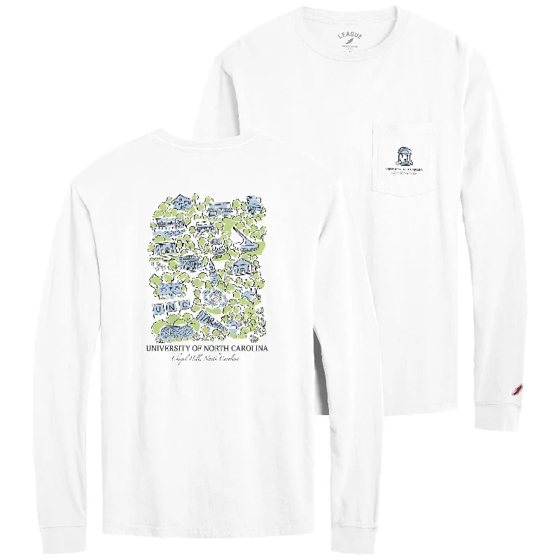 University of North Carolina at Chapel Hill Artwork Long Sleeve T-Shirt by Cambron Farris