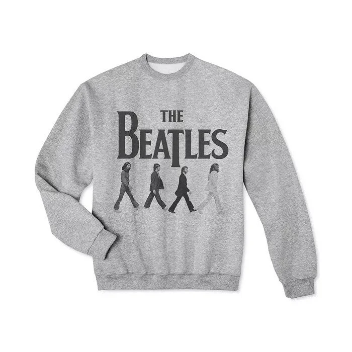 Hybrid Men's Beatles Abbey Road Graphic Sweatshirt Gray Size X-Large