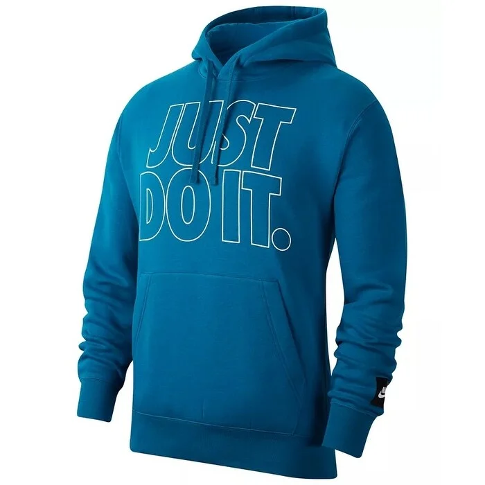 Nike Men's Sportswear Just Do It Hoodie Bright Blue Size XX-Large