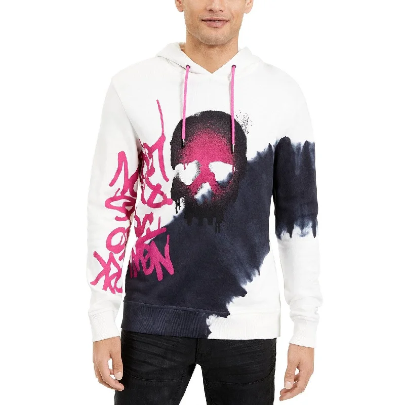 INC International Concepts Men's Graffiti Skull Hoodie Black Size Extra Large