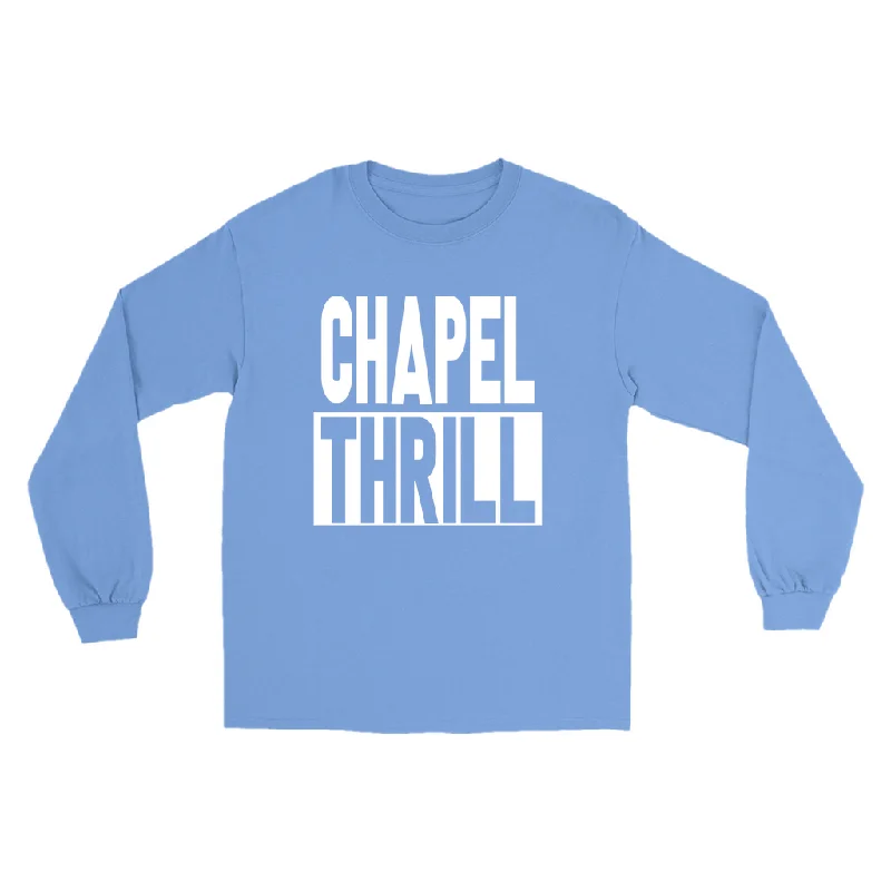 Chapel Thrill Blocky Carolina Blue Adult Long Sleeve T-Shirt