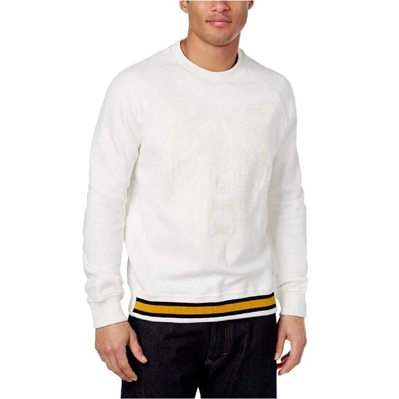 Sean John Mens Tiger Embroidered Sweatshirt Cream - 3XL