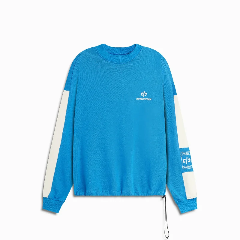 Beverly Hills crewneck / vintage blue + ivory