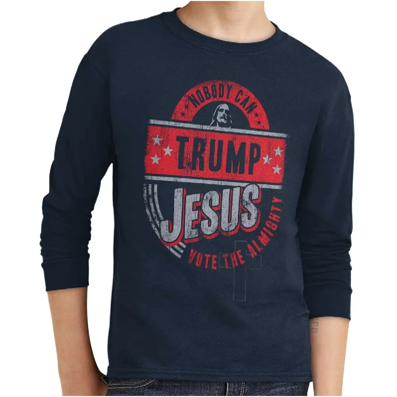 Trump Jesus Youth Long Sleeve T Shirt