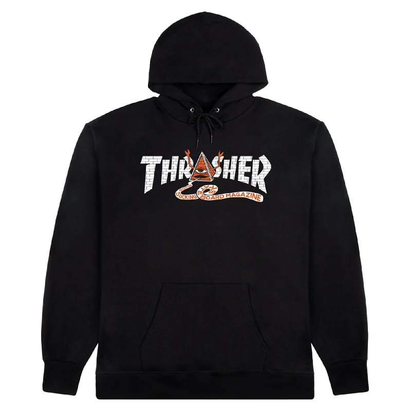 Thrasher x Toy Machine Pyramid Hoodie Black