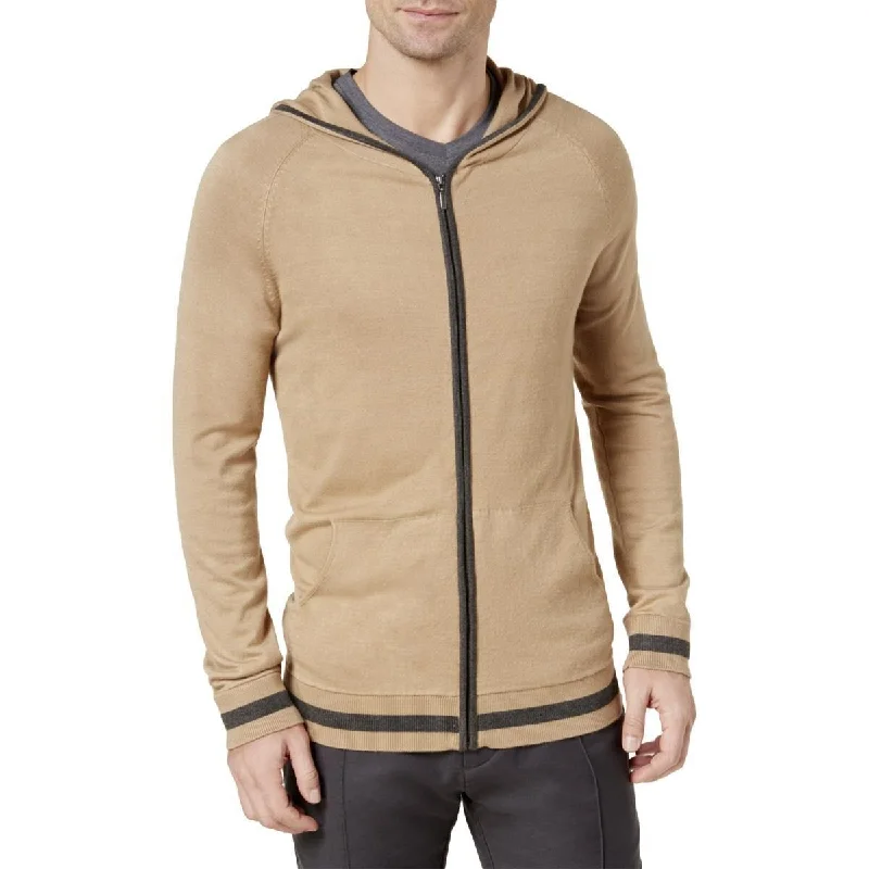 Ryan Seacrest Distinction Men's Modern-Fit Sweater Hoodie Beige Size 2-Extra Large - 2XL