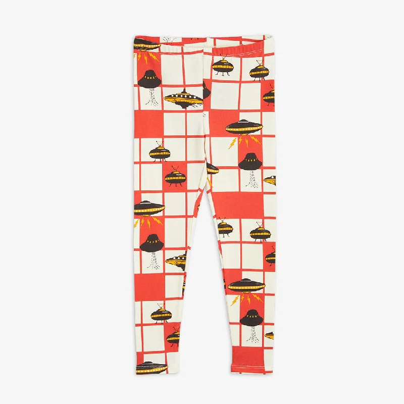 Mini Rodini UFO AOP Leggings Red