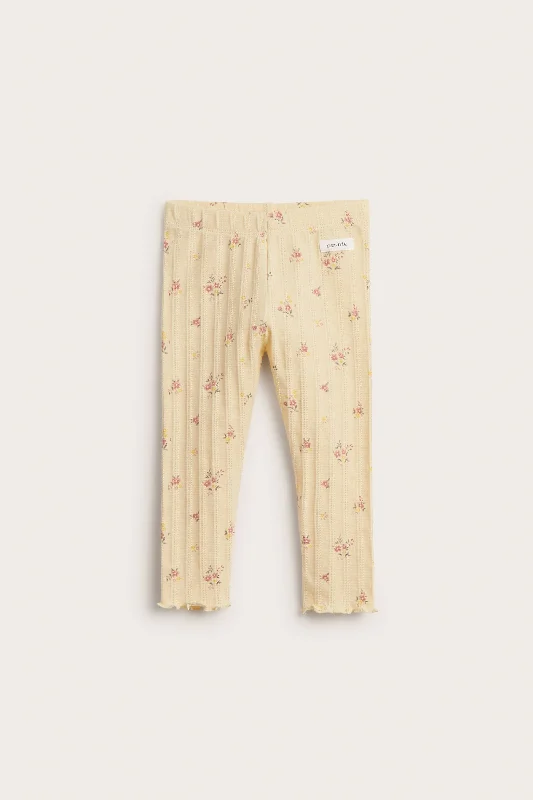 Baby yellow floral leggings