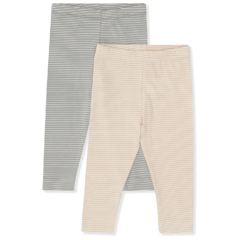 Konges Sløjd 2 Pack Basic Leggings Sleet/Oxford Tan Stripe