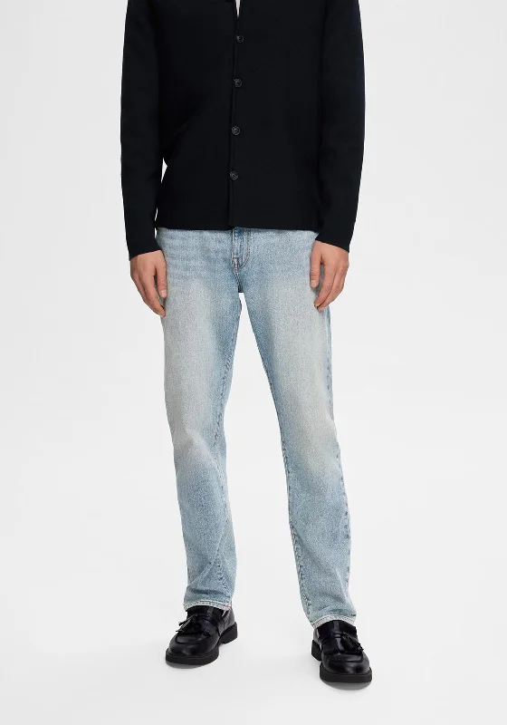 Selected Homme 196 Straight Leg Jeans, Blue Denim