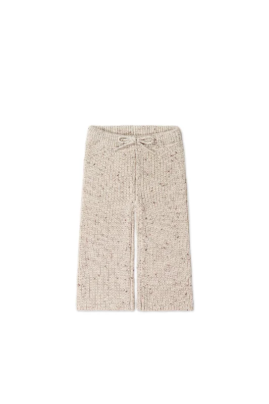 OG Morgan Knit Pant - Oatmeal Balm Wolf Fleck