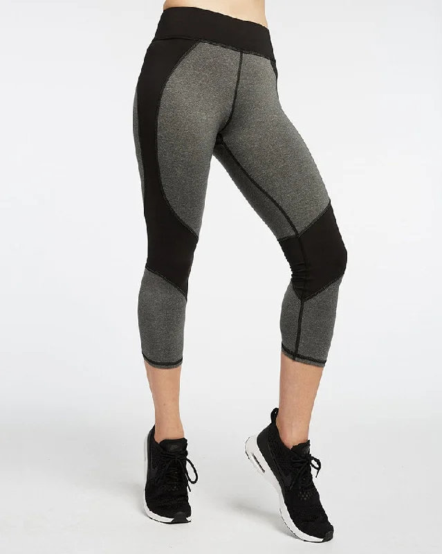 Michi Impulse Crop Legging - Womens - Grey/Black