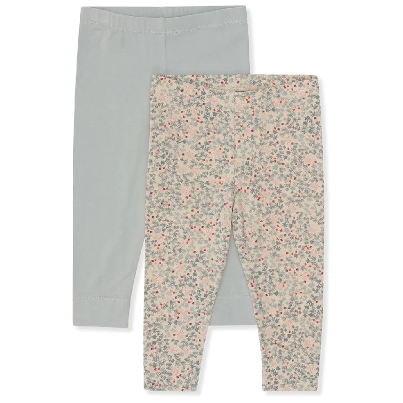 Konges Sløjd 2 Pack Basic Leggings Rose Hip Blue