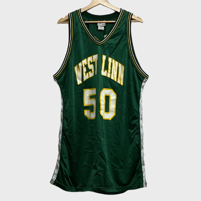 Vintage West Linn Lions Game Worn Basketball Jersey XL