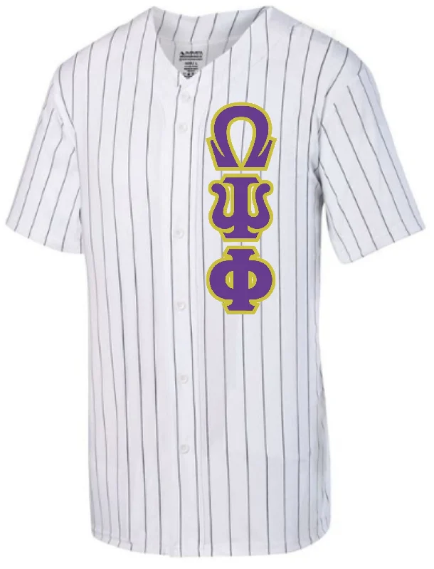 Omega Pinstripe Baseball Jersey