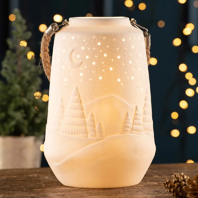 Belleek Living Winter Scene Luminaire