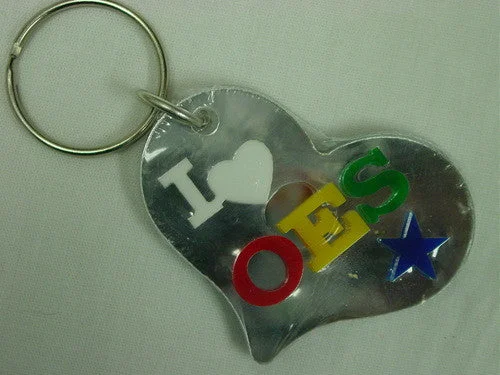 OES Heart Shaped Mirror Keychain