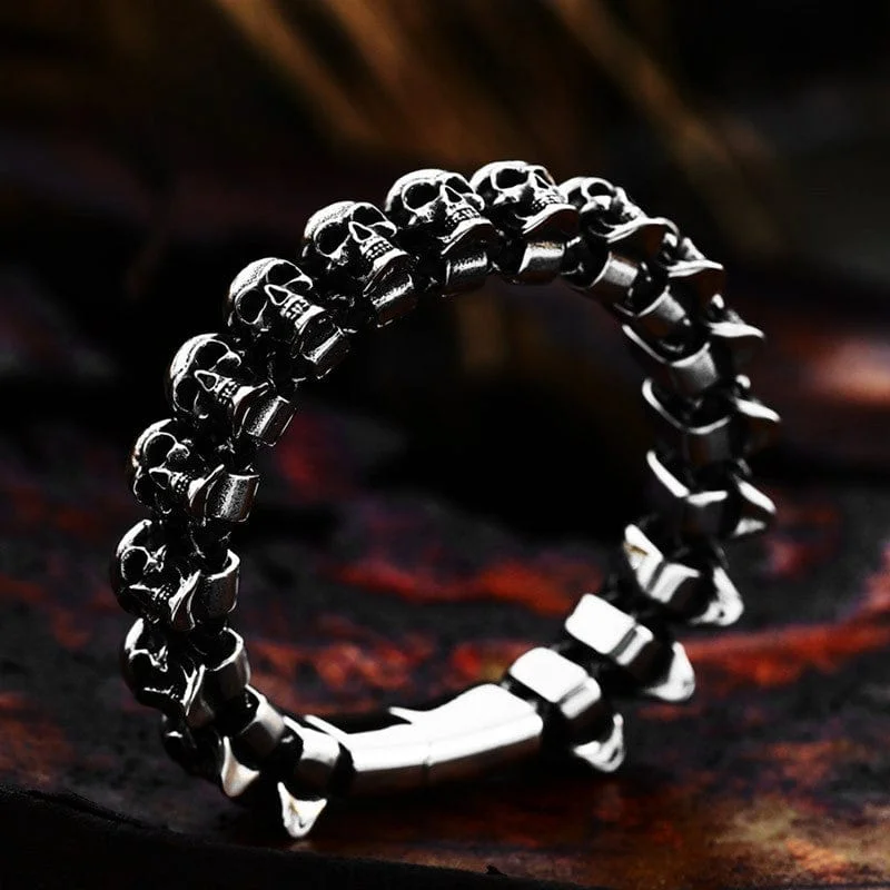 Men's Punk Skulls Chain Bracelet