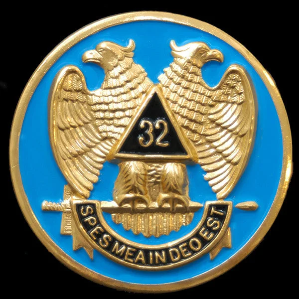 Mason 32ND Degree Round Auto Emblem