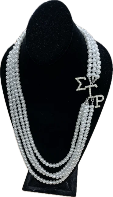 SGRho Quadruple Strand Pearl Necklace