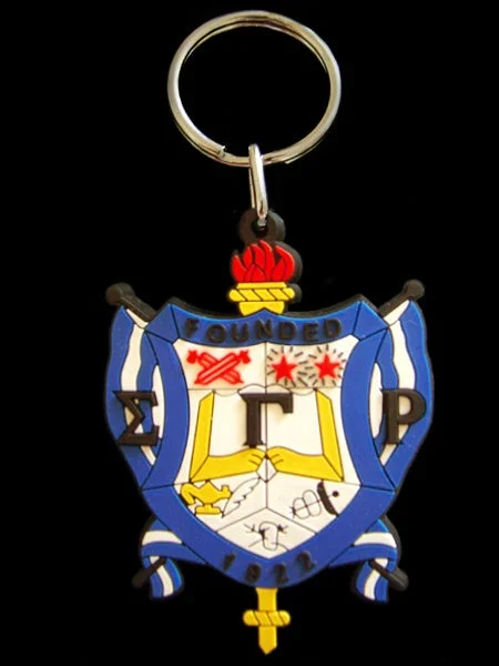 SGRho Shield PVC Keychain