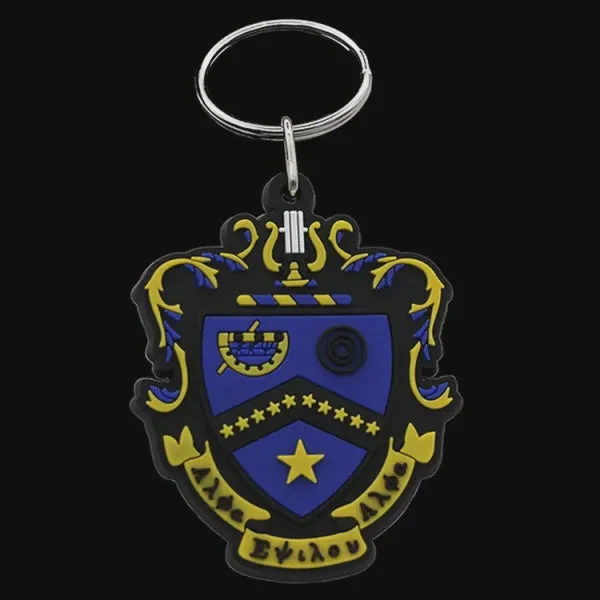 KKPsi Shield PVC Keychain