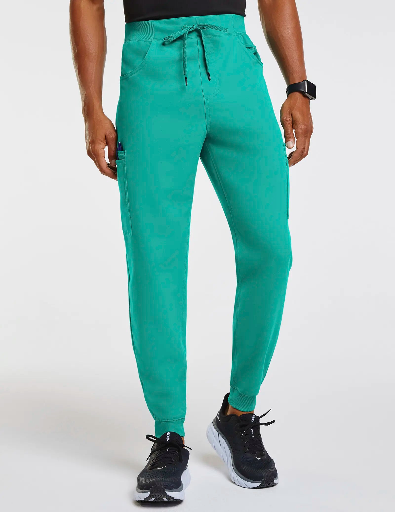 Jaanuu Men's Mesh-Pocket Scrub Jogger - Surgical Green