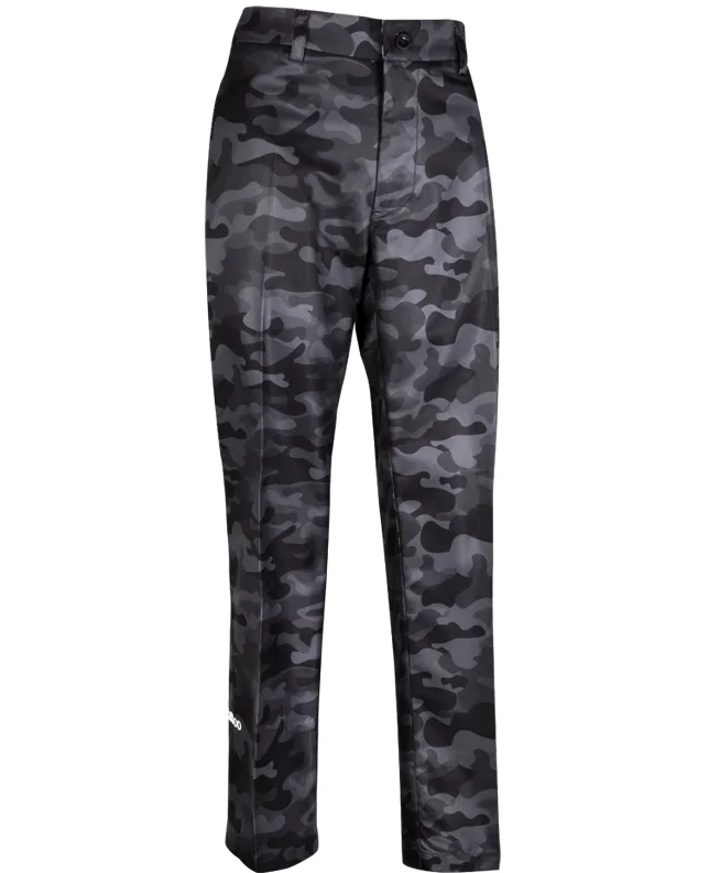 Tattoo Golf: Men's Camo Print ProCool Golf Pants - Black