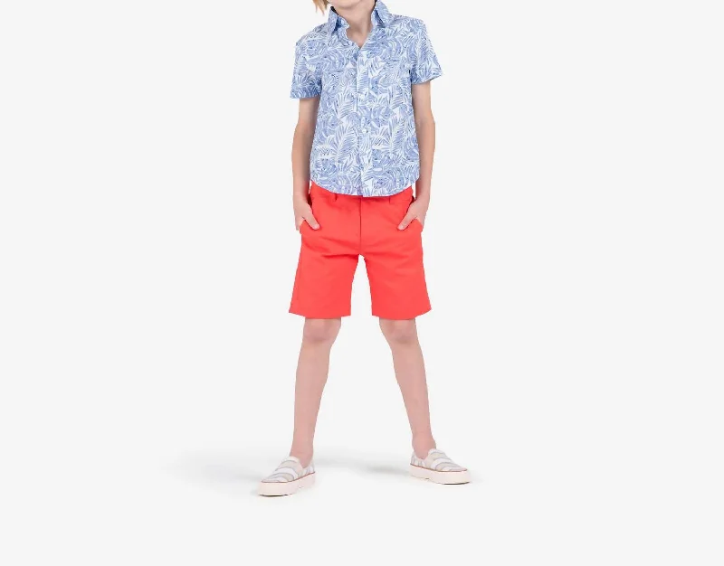 Trouser Short In Coral